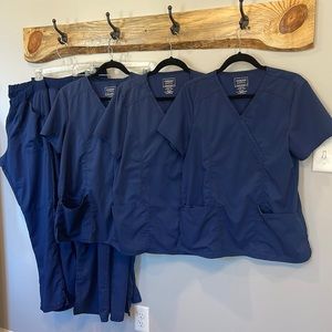 Lot of 3 sets of Navy Cherokee Scrubs very good condition size medium